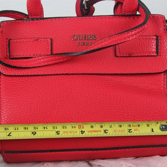 Guess, Hand or Shoulder Bag, Red, MINIMAL USE - Picture 7 of 10